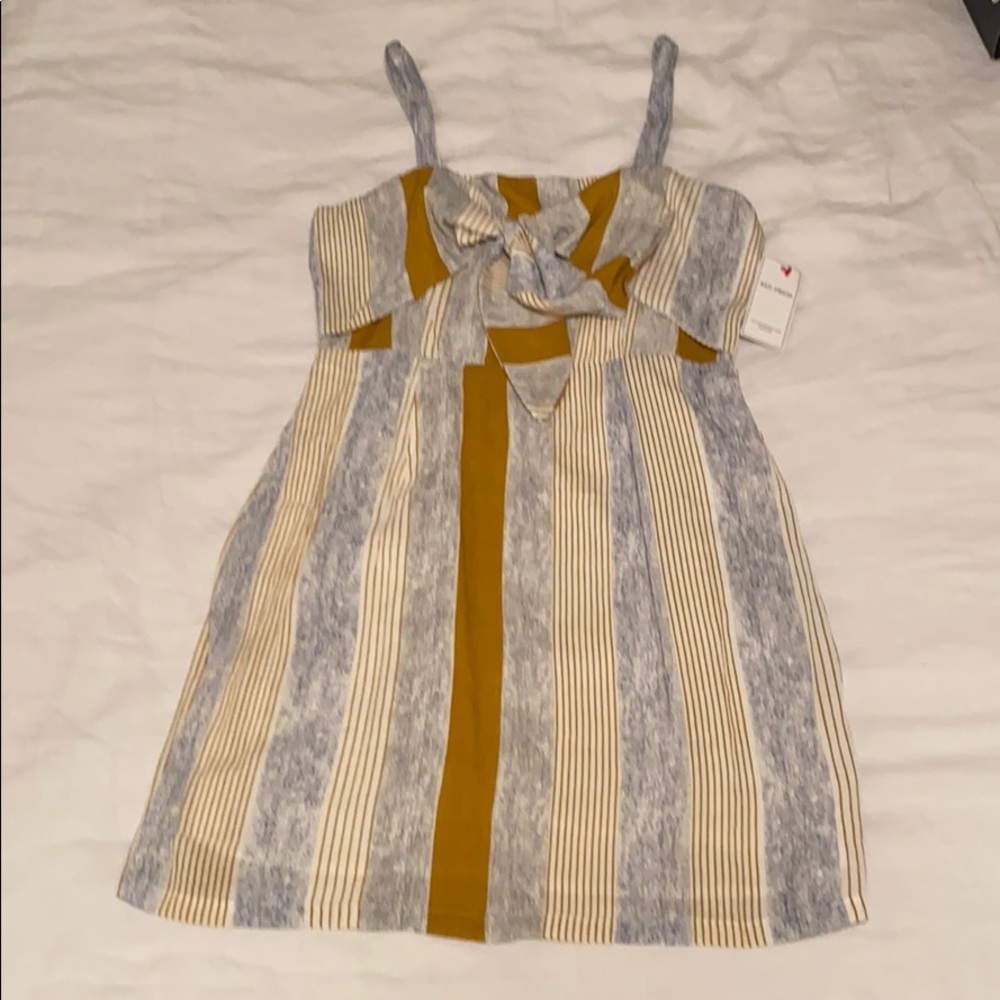 Tie front mini dress